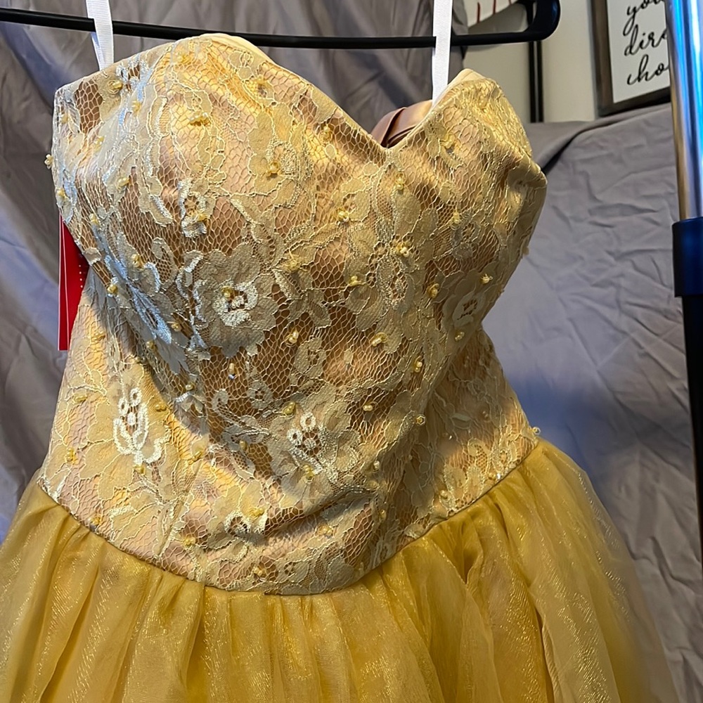 Formal gold short dress